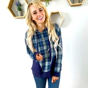 Hem & Thread Large Flannel Hoodie